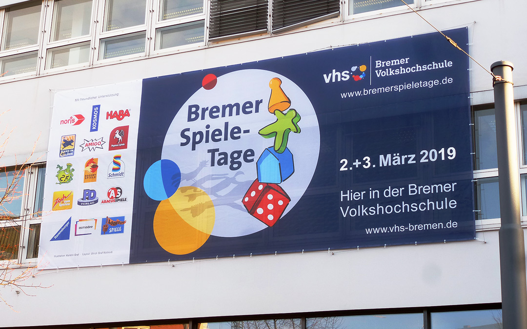 12. Bremer Spiele-Tage: Unser neues Fassadenbanner